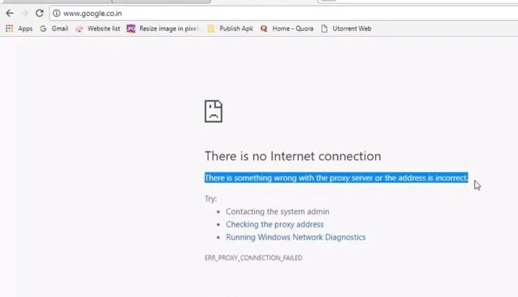 Hay algo mal con el servidor proxy