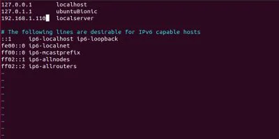 Nombres de host de Linux
