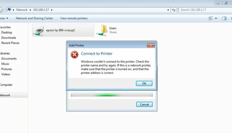 Windows no puede conectarse a la impresora, acceso denegado