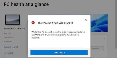 Instalación de Windows 11 en equipos no compatibles destacados