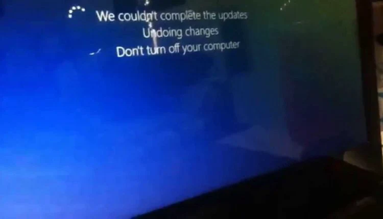 No pudimos completar las actualizaciones. Deshaciendo los cambios realizados en su computadora (resuelto)